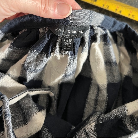 Lucky Brand Gigi Apron plaid wrap skirt - Picture 4 of 5